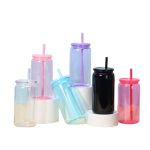 Vaso de Plástico Personalizado de 16 oz, Libre de BPA, con Forma de Lata de Leche, Jugo o Cerveza, con Pajita y Tapa - Product Image 3