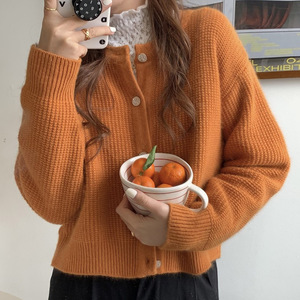 Cardigan in maglia glutinosa morbida giapponese 2025 da <span class=keywords><strong>donna</strong></span> giacca Casual corta per l'<span class=keywords><strong>autunno</strong></span> <span class=keywords><strong>inverno</strong></span> - Product Image 2