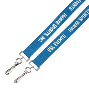 Tali penutup nilon poliester sublimasi kustom pita medali polos Lanyard cetak Logo khusus khusus murah