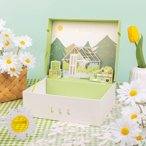 3D paper <b>box</b> clam shell birthday <b>gift</b> packaging <b>box</b> creative snack <b>box</b> <b>large</b> size, customizable according to needs - Product Image 4