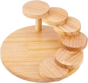 Factory Direct Stepped Sushi <b>Rack</b> Spiral Woodenwooden Towel <b>Rack</b> Stand Wooden <b>Rack</b> Stand Spiral Cake <b>Saddle</b> Stand Wood - Product Image 1