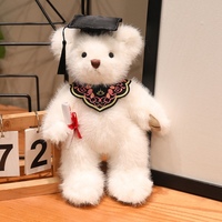 Boneka Beruang Teddy Wisuda Grosir, Topi Merah, Sertifikat, Selempang, Logo Custom, Boneka Beruang Isi Dakron, Hadiah Kenang-kenangan Wisuda untuk Mahasiswa