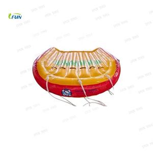 Bouée gonflable commerciale personnalisée en forme <span class=keywords><strong>de</strong></span> canard, toboggan banane, tube flottant remorquable en vinyle/PVC pour 5 à 10 passagers, sports nautiques - Product Image 3