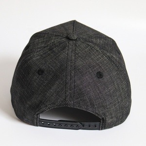 Oem caldo di vendita su ordinazione di nuovo stile di alta qualità nero del denim UNA cornice A forma di 5 pannello berretti da baseball del cappello uomo outdoor sport streetwear - Product Image 4