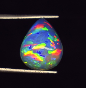 Opale naturelle de haute qualité, taille ovale, multi-feu, cabochon, pierre précieuse en vrac, 3,8 CT, 13,2*10,7*6,1 mm, jeu de couleurs du Rajasthan pour la joaillerie - Product Image 1
