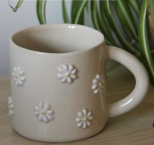 Tazza da Caffè in Ceramica con Logo Personalizzato e <span class=keywords><strong>Margherita</strong></span> 3D in Rilievo, con Confezione Regalo per Caffetterie - Product Image 6