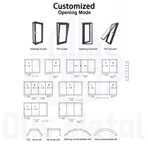 Finestre e Porte Scorrevoli in UPVC Stile Americano per Balcone, Insonorizzate e Antieffrazione, <span class=keywords><strong>Finestra</strong></span> in PVC con Vetro per Casa Passiva - Product Image 5
