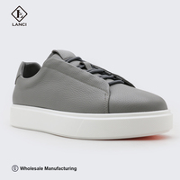 Fabricant de chaussures à marque privée LANCI, designer, baskets en cuir véritable pour hommes, personnalisées avec votre logo