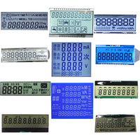 Écran LCD graphique à segment 7 Seg en verre transmissif personnalisé à faible quantité minimale de commande Écran LCD HTN TN positif à cristaux liquides pour compteur d'eau