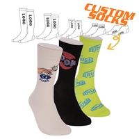 Logo personnalisé Chaussettes en coton pour hommes Chaussettes décontractées de la saison d'automne avec des couleurs personnalisées Sox conçus en usine