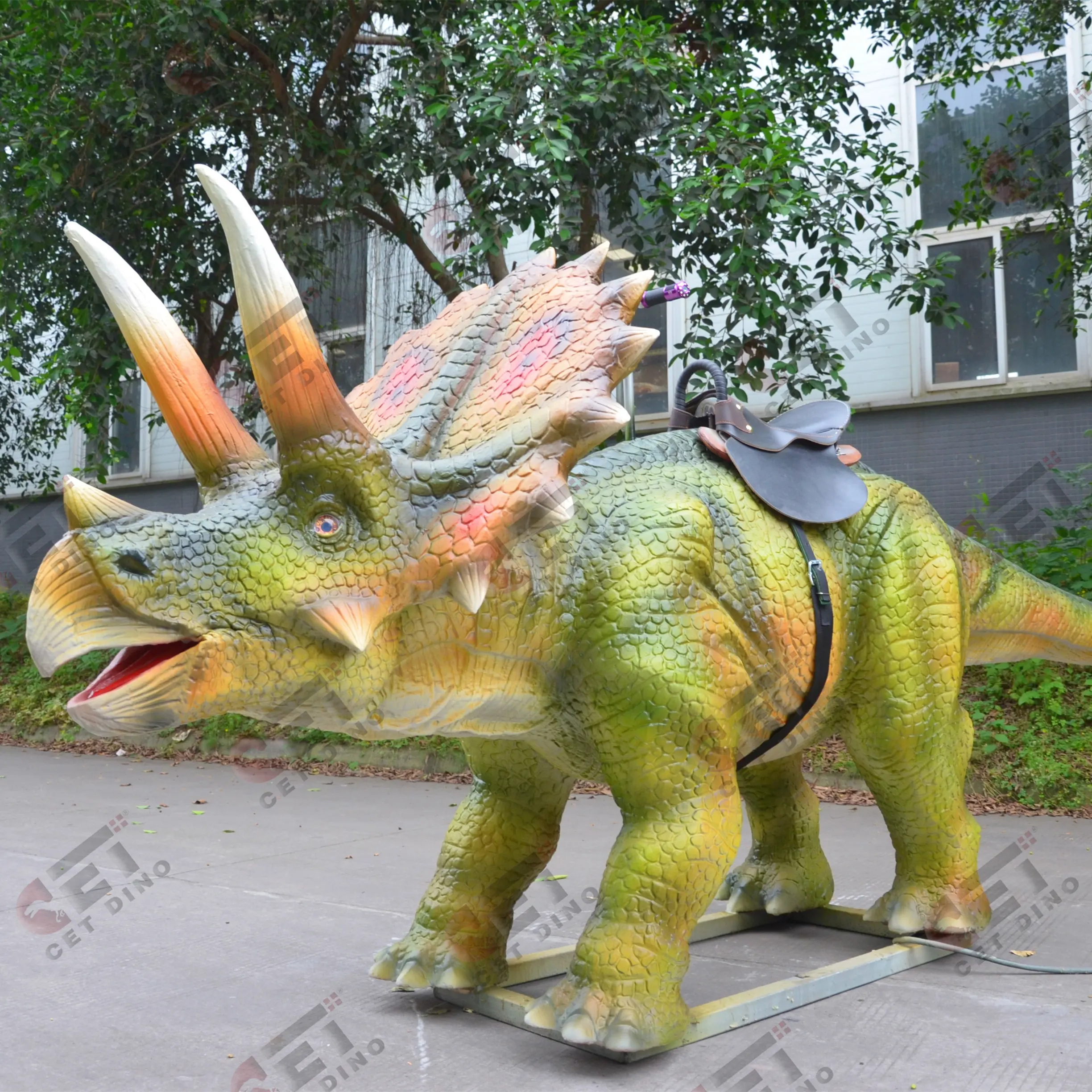 बिजली की सवारी की सिमुलेशन डायनासोर सिक्का-संचालित खेल कारों triceratops स्कैन कोड सवारी कारों