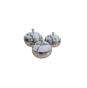Finition émaillée Utilisation de la restauration Casseroles isolées Hot Pot Hot Selling Acier inoxydable martelé Design Hot Pot - Product Image 1