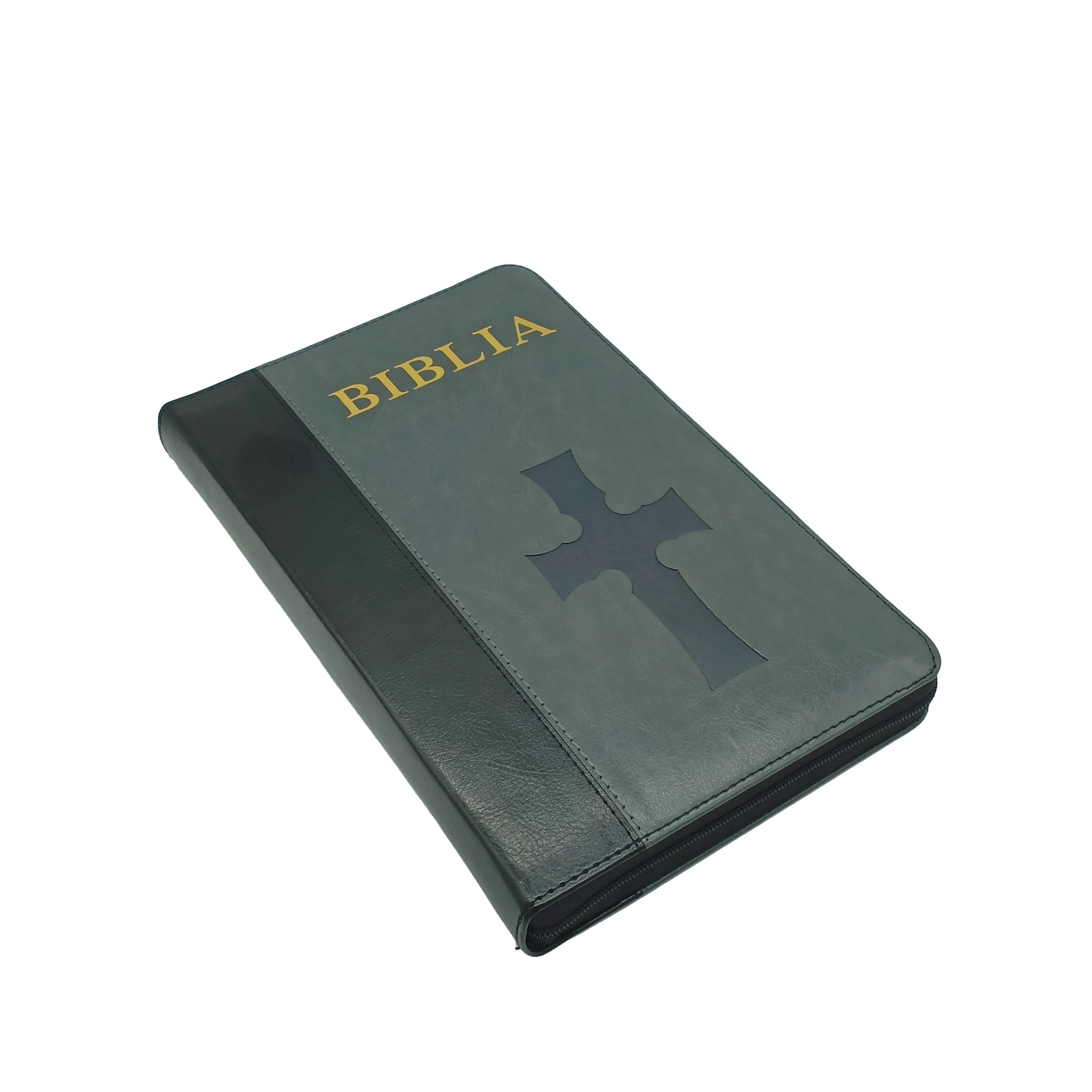 Printing Service Custom New Design Spanish Holy Bible KJV Blue Holy Bible Book