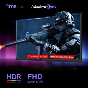 Nouvel écran de jeu pour bureau à domicile OEM <span class=keywords><strong>27</strong></span> <span class=keywords><strong>pouces</strong></span>, 1080p, 75Hz, 100Hz, 165Hz, 240Hz, écran large LCD LED HDR pour ordinateur de bureau, haut-parleur USB DC - Product Image 4