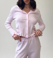 Ensemble de pyjama et robe de détente pour femme en modal de bambou, longueur genou, avec volants en satin et col en V, doux et respirant, personnalisable avec logo, vente en gros