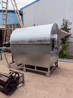 Machine à torréfier les céréales commerciale grande capacité, torréfacteur de noix 500 kg par lot, équipement de torréfaction en acier inoxydable pour arachides et graines