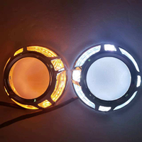 Cache-projecteur Panamera-R 3,0 pouces avec anneau LED, lumière blanche et jaune, couvercle de décoration de phare, accessoires de rétrofit HID Bi-LED
