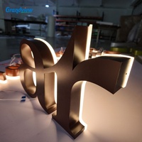 Letrero de Pared Exterior Personalizado con Logotipo 3D, Letras de Canal para Negocios, Tiendas