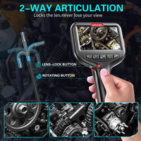 Caméra endoscopique industrielle modèle S4, rotation bidirectionnelle à 360 degrés, 200W, 1080P HD, inspection par boroscope, étanche IP67, écran IPS 4,3 pouces