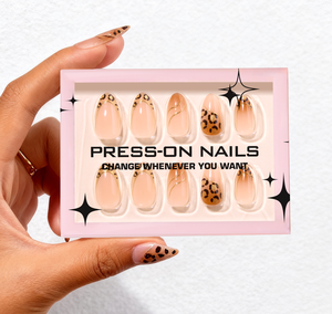 30 <span class=keywords><strong>Uñas</strong></span> Postizas Francesas Marrones, Acrílicas, para Arte de <span class=keywords><strong>Uñas</strong></span>, Suministros de Belleza, Ojo de Gato, Degradado, <span class=keywords><strong>Uñas</strong></span> Falsas con Estampado de Leopardo, Puntas de <span class=keywords><strong>Uñas</strong></span> 3D de Lujo - Product Image 5