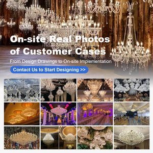 Lámpara de Arañ<span class=keywords><strong>a</strong></span> de Cristal para Boda, Lámpara Colgante de Techo de Estilo Europeo Tradicional para Villa, Capilla, Salón de Banquetes, Decoración de Eventos - Product Image 6