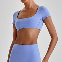 Soutien-gorge de sport rembourré à maintien élevé pour femme, double couche, respirant, léger, idéal pour le Pilates
