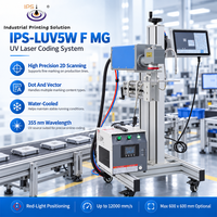 Machine de marquage laser UV IPS-LUV5W F MG, imprimante laser UV 355nm, imprimante de marquage 5W, 12000 mm/s, 110 x 110 mm, Linux P9, refroidissement par eau