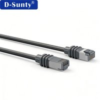 Kabel Ethernet FTP Cat6 PVC Abu-abu Outdoor D-sunty Starlink Gen3 - Tahan Air, Internet Kecepatan Tinggi, Transfer Data Stabil, 1m Tembaga