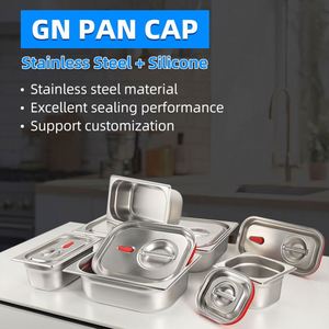Contenedor Gastronómico de Acero Inoxidable Antiadherente para Cocina Comercial y Hotel, con Logotipo Personalizado, Tapa de Silicona - Product Image 2