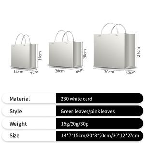 ถุงของขวัญกระดาษสีน้ำเงินสำหรับคริสต์มาส ราคาถูก ลดราคาพิเศษ ถุงรีไซเคิล พิมพ์ข้อความและกราฟิกได้ชัดเจน - Product Image 3