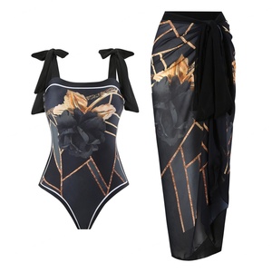 Nuevo Conjunto de Bikini de 3 Piezas con Estampado Floral y Espalda Descubierta, Secado Rápido, Antibacterial, Ropa de Playa de Lujo para Mujer, Verano, Logotipo Frontal - Product Image 5