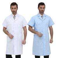 Blouse de Laboratoire Unisexe pour Médecins, Gown Médical Blanc, Uniforme Hospitalier Homme, Blouse Chirurgicale, Vêtement de Travail