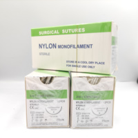 Suture vétérinaire avec aiguille kit de suture pour animaux de compagnie PGA/pdo/soie/nylon/catgut Suture chirurgicale stérile pour vétérinaire