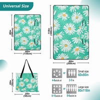 Marché en ligne chinois : Vente en gros de grandes couvertures de pique-nique vintage imperméables, portables, lavables et pliables, avec logo personnalisé, et sacs à main