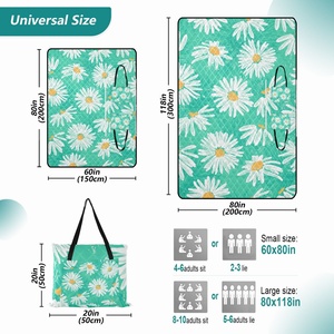 Chinese Online Market Custom Logo Wholesale Large Vintage Waterproof Portable <b>Picnic</b> <b>Blankets</b> Washable Foldable Hand Bags - Product Image 2
