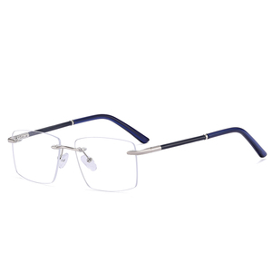 MS 91714 Marco cuadrado de titanio <span class=keywords><strong>Gafas</strong></span> ópticas sin montura de metal para hombres Diseño rectangular de <span class=keywords><strong>moda</strong></span> para leer - Product Image 5