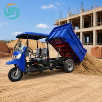 Tricycle benne agricole pour le transport de déchets et de marchandises