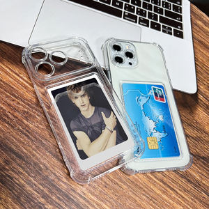 Tempat Kartu Foto TPU Transparan dengan Slot Kartu untuk iPhone 6 7 8 XS XR 11 12 13 14 15 16 17 Pro Max 16E - Product Image 1