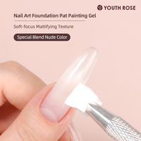 Gel à ongles Pat Pat Youth Rose 6 en 1, 10 couleurs, palette de gel à tamponner à 4 compartiments, poudre à effet dégradé, peinture à ongles, effet UV, gel à tamponner