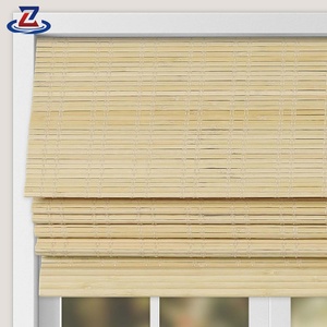 Modern Tasarım Yatay Düz Dokuma Ahşap Bambu Gömme Özel Ölçülü %100 Karartmalı Kablosuz Fransız Kapılar İçin Storlar - Product Image 3