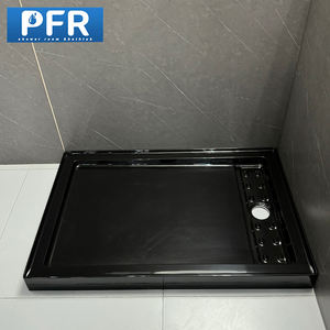 Bandeja de <span class=keywords><strong>ducha</strong></span> negra rectangular de alta calidad PFR, forma de estilo de diseño moderno, superventas para Baño - Product Image 5
