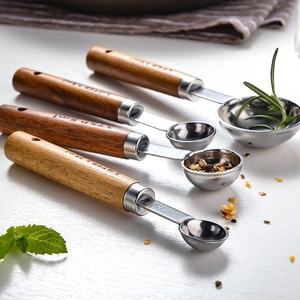 Mini thép không gỉ Đo muỗng đặt thìa cà phê dài xử lý đo muỗng canh và scooper - Product Image 3