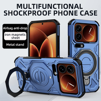 Coque de téléphone robuste à chargement magnétique sans fil personnalisée, antichoc, avec anneau métallique 360° pour Samsung S26 Plus Ultra