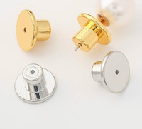 Remplacements de fermoirs de boucles d'oreilles en or 18 carats, hypoallergéniques, sécurisés pour clous d'oreilles, pour la fabrication de bijoux lourds et pendantes