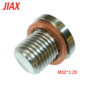 Tapón de aceite de acero inoxidable M12X1.25 con junta de cobre para aplicación en motores de automóviles - Product Image 3