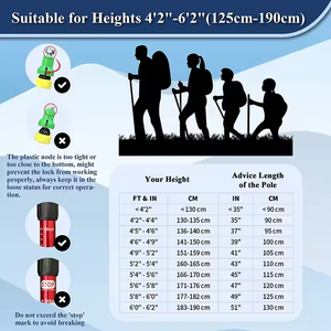 Bâtons de randonnée en gros, bâtons de <span class=keywords><strong>marche</strong></span> nordique réglables, bâtons de trekking télescopiques pliables et légers - Product Image 2