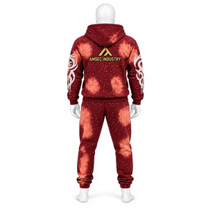 Prix de gros, design personnalisé, imprimé avec des strass, sweat-shirt à capuche 100% coton, tenue de sport décontractée, nouveau design, survêtement pour homme tendance - Product Image 2