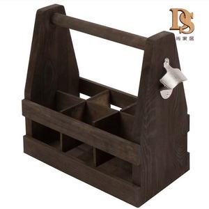 Bolso de madera para <span class=keywords><strong>cerveza</strong></span>, personalizado, Color nogal oscuro, Caddy, 6 paquetes - Product Image 2