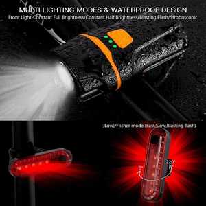 Custom Logo COB LED <b>Bicycle</b> Rear <b>Light</b> USB Rechargeable 4 Modes Promotional Gift High Brightness Universal Fit Safety Lamp - Product Image 6
