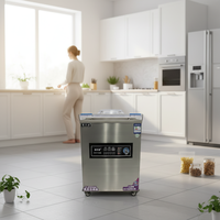 Scelleuse sous vide électrique semi-automatique 450TD pour la conservation des légumes (boîtier en bois, économie d'énergie, facile à nettoyer)